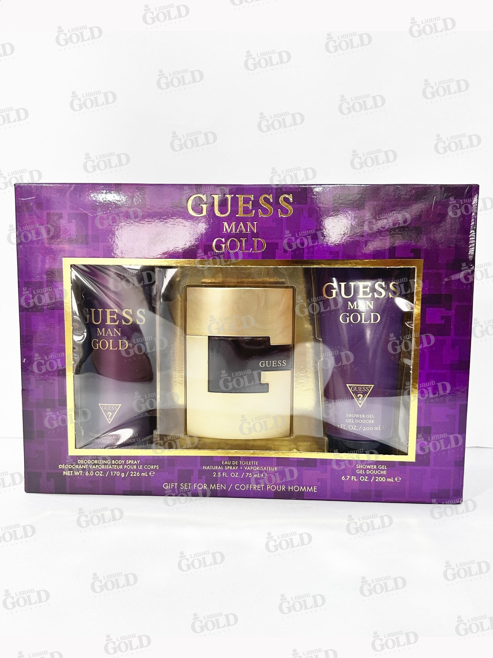 Set Guess Man Gold x 3 Piezas - Hombre
