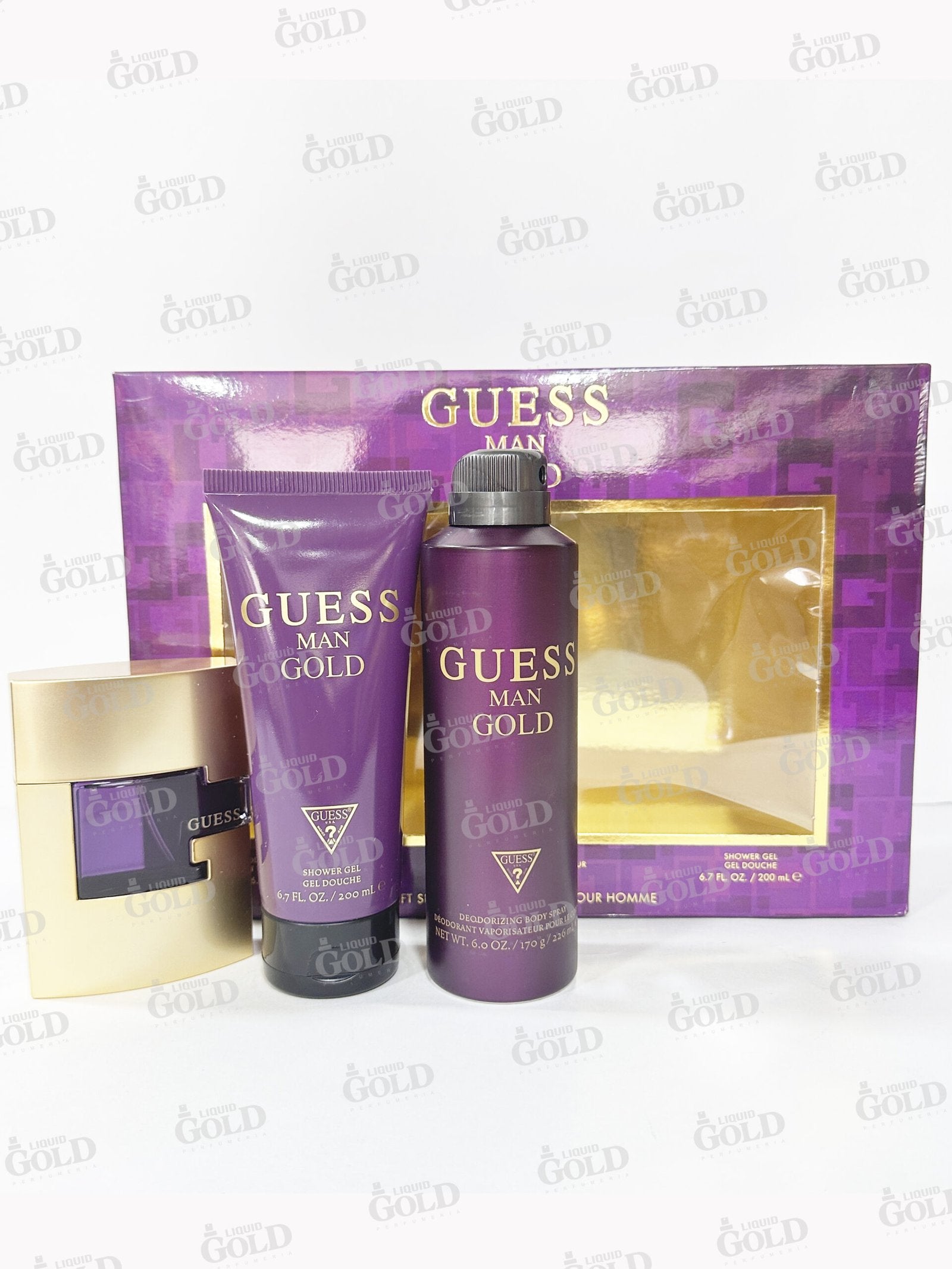 Set Guess Man Gold x 3 Piezas - Hombre
