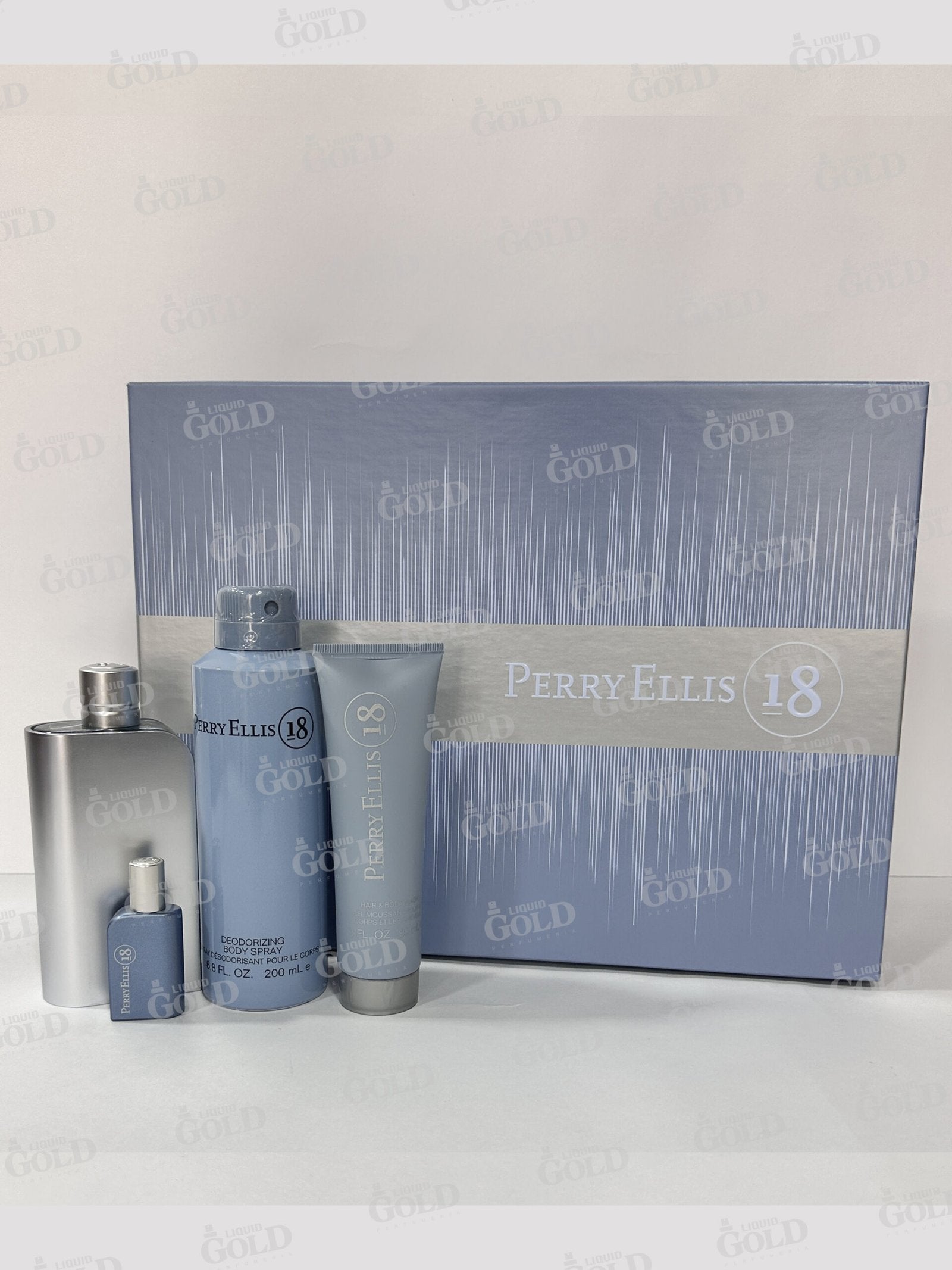 Set Perry Ellis 18 x 4 Piezas - Hombre